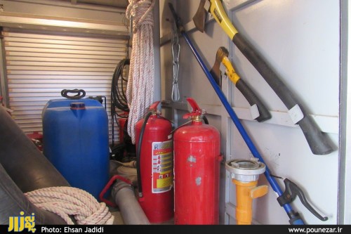 تمام تجهیزات آتش نشانی فریدونشهر در این تصویر